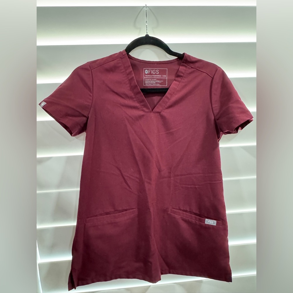 Figs Top XXS Casma Burgundy